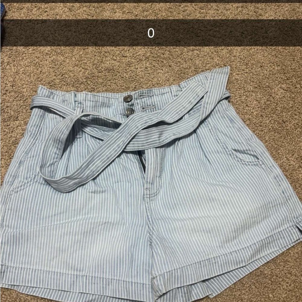 Striped Blue Women's Shorts